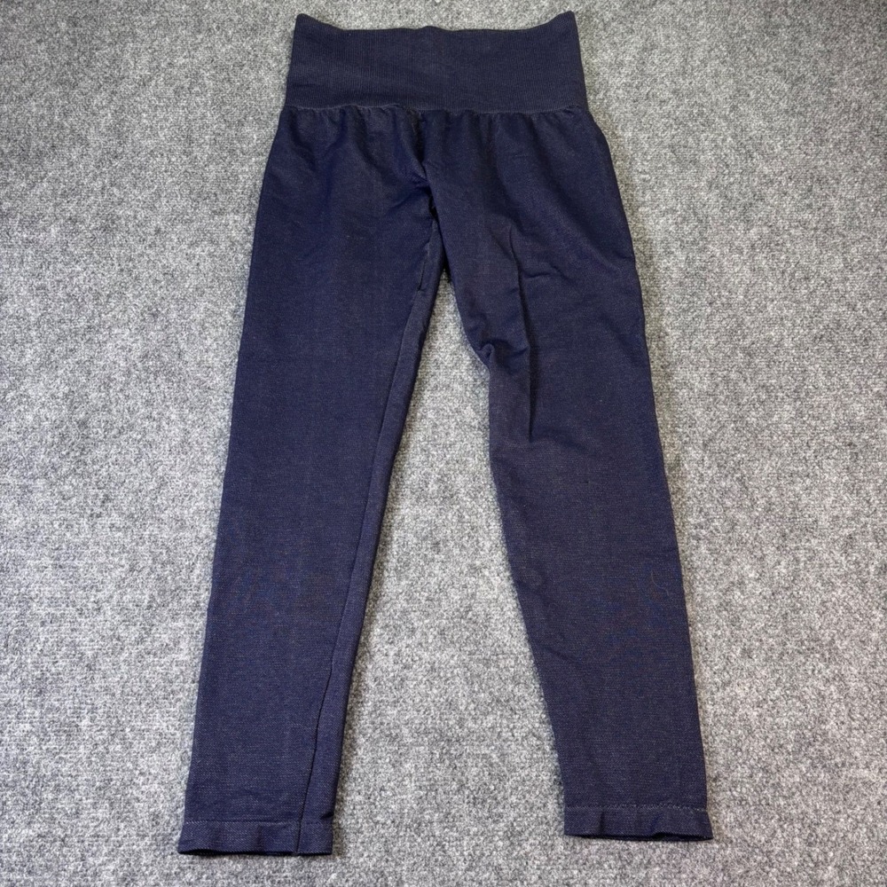 Assets by Sara Blakely Navy Blue Denim Look High Waisted Seamless Leggings L/XL